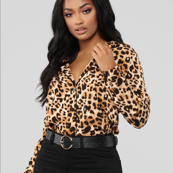 Tops - SALE Leopard Fashion Nova Blouse